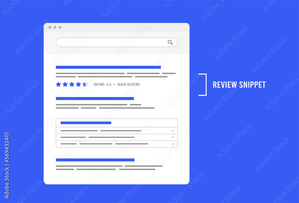 Poster review snippets - search engine feature with yellow star rating based on review for website in serp 