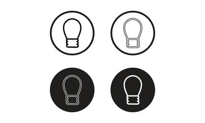 Bulb sign icon design template illustration	
