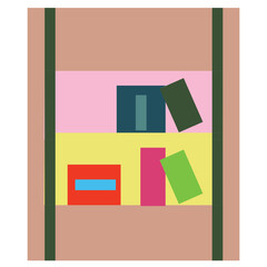 Bookshelves Flat Icon