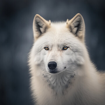 portrait of a white wolf