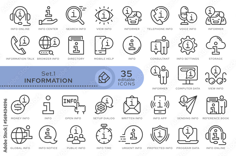 Fototapete set of conceptual icons. vector icons in flat linear style for web sites, applications and other gra
