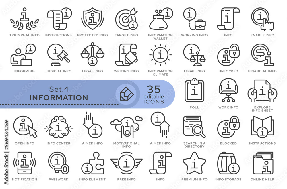 Aufkleber set of conceptual icons. vector icons in flat linear style for web sites, applications and other gra