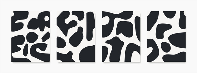 Fototapeta premium A trendy set of abstract creative minimalist artistic hand painted. Design for wall art, postcards, brochure, posters, and realeted about decoration.