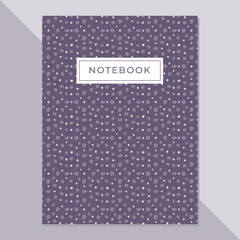 purple dotted Notebook Diary Cover Design, Journal Diary Book Cover Design	

