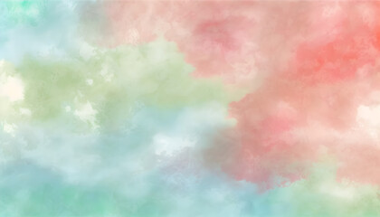 Fototapeta premium Light-Blue Light-Red Light-Green Abstract Watercolor Background with Sky Texture Effect