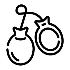 castanets line icon
