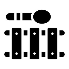 xylophone glyph icon