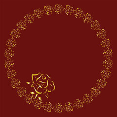 Golden collection, floral ornament, art decor style for wedding invitations,
luxury templates, decorative patterns and postcards.
