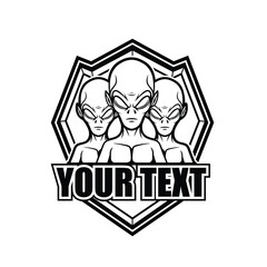 Vector illustration of alien logo template