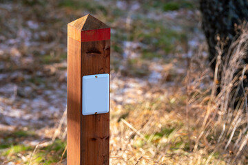Border post of the reserve in the national park. Russia Krasnoyarsk November 2022.