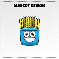 Vector Food Logo Banana Chips Mascot Illustration Vector Design