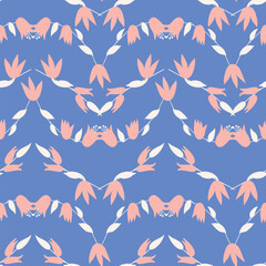 Seamless decorative elegant pattern with cute flowers. Print for textile, wallpaper, covers, surface. For fashion fabric. Retro stylization.