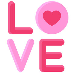 Love icon, Love and heart vector