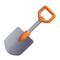 Fototapeta premium brown farm shovel 3D Icon