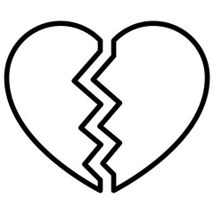 Broken heart icon, Love and heart vector