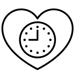 Lifespan icon, Love and heart vector