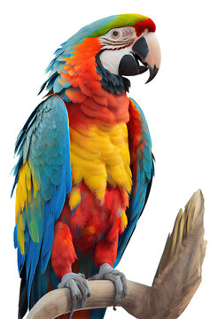 macaw parrot on isolated background