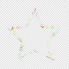 Color serpentine carnival red spiral ribbon curly