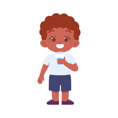 Little Boy character. Elementary School Kids Wearing Uniform Illustration