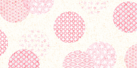 和柄　文様　水彩　背景