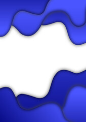 Simple poster or flyer templates background with artistic and modern blue liquid patterns. Suitable for the announcement purposes of business and advertising. A4 paper size. Available for text.