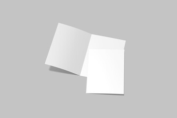 A4 Bifold Brochure Blank Mockup