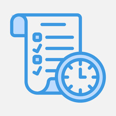 Report icon in blue style, use for website mobile app presentation