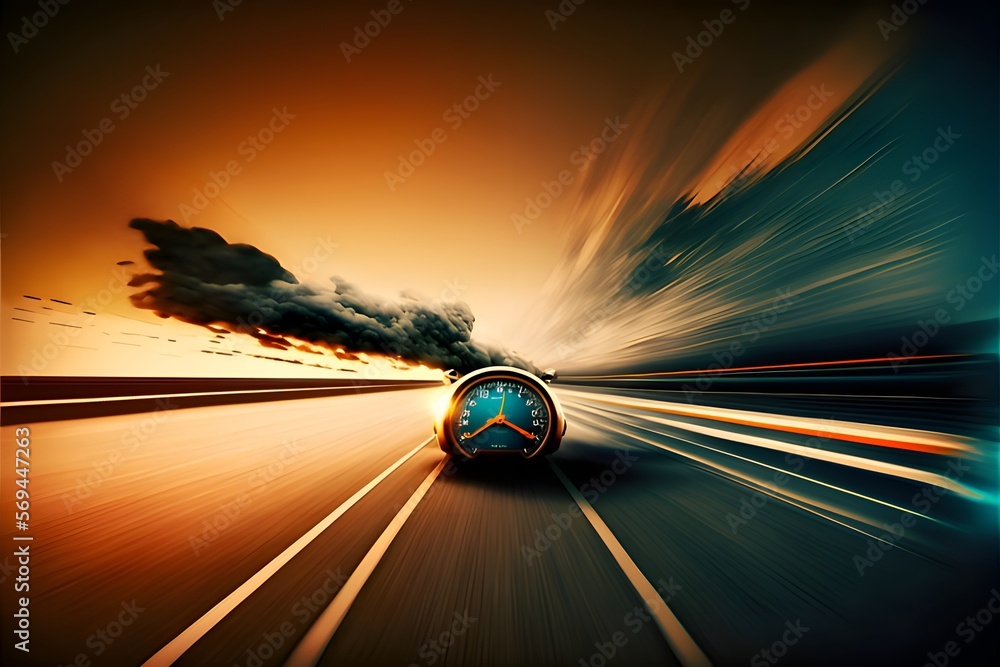 Poster fast moving time