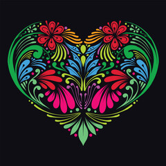 Love ornament valentine flora illustration vector