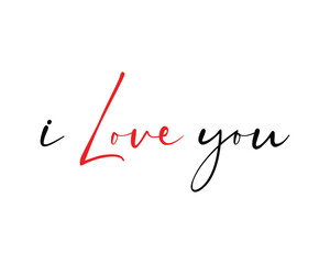 I love you 3 words creative design template elements 