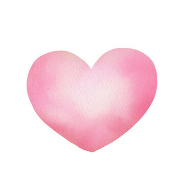 watercolor pink heart