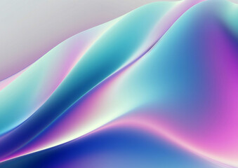 Abstract background with holographic wave. Generative AI