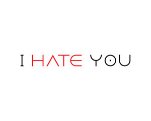 I hate you 3 words creative design template elements