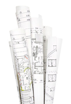 Building plans for house building, transparent background