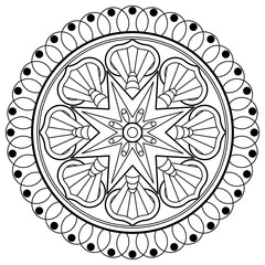 Luxury pattern mandala. Mandala coloring page. Adult Coloring Page. Mandalas art therapy and healing coloring page. Mandala  on white background. Madala art is an intricate and beautiful artform used 