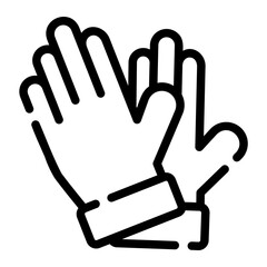gloves line icon