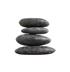 Fototapeta na wymiar Stack Stone on Transparent Background png File,Texture Circle Pebbles Pyramid on Wood Nature,Concept for Health spa Aromatherapy,Meditation Natural Buddhism.