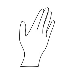 Obraz premium シンプルな右手 片手 ボディーパーツ モノクロ