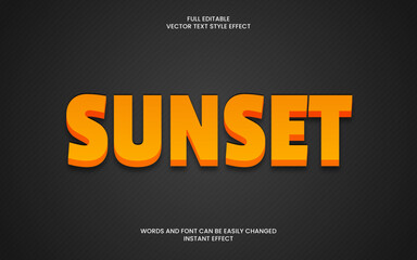 Sunset Text Effect 