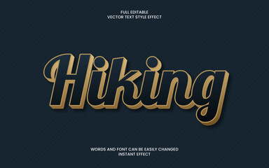 Obraz premium Hiking Text Effect 