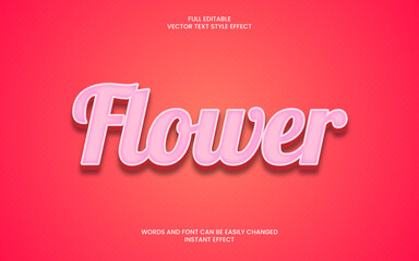 Fototapeta premium Flower Text Effect 