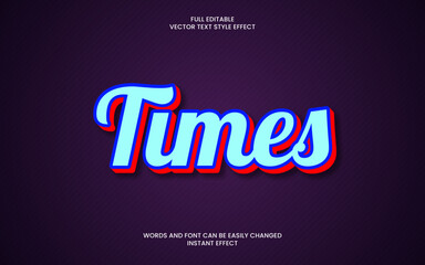 Times Text Effect 