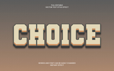 Choice Text Effect 