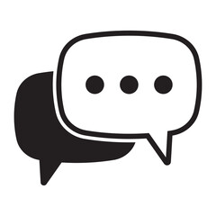 Chat icon vector isolated element. Talk bubble speech sign. Blank bubble vector icon. Message vector icon.