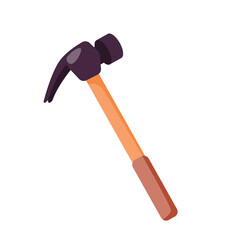 hammer tool isolated. Carpenter symbol