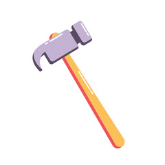 hammer tool isolated. Carpenter symbol