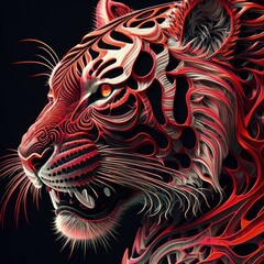 Tiger pattern, neon