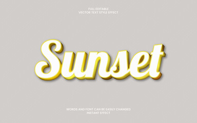 Sunset Text effect 