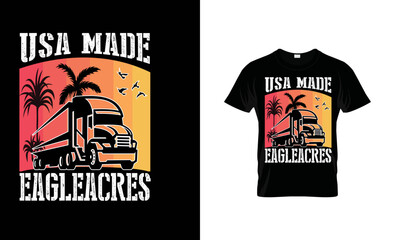 Usa Made Eagleacres Vector t-Shirt Design. 