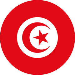 Fototapeta premium Tunisia flag round shape 39